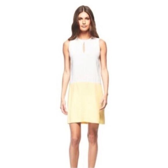Francisco Costa Calvin Klein Collab Color Block Keyhole Sheath Dress 10 - Picture 1 of 5